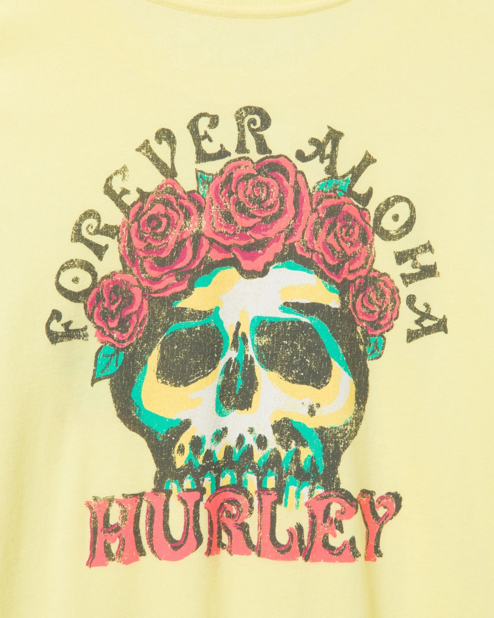 Everyday Washed Skull Flowers Short Sleeve T-Shirt sold by Hurley product image thumbnail 3