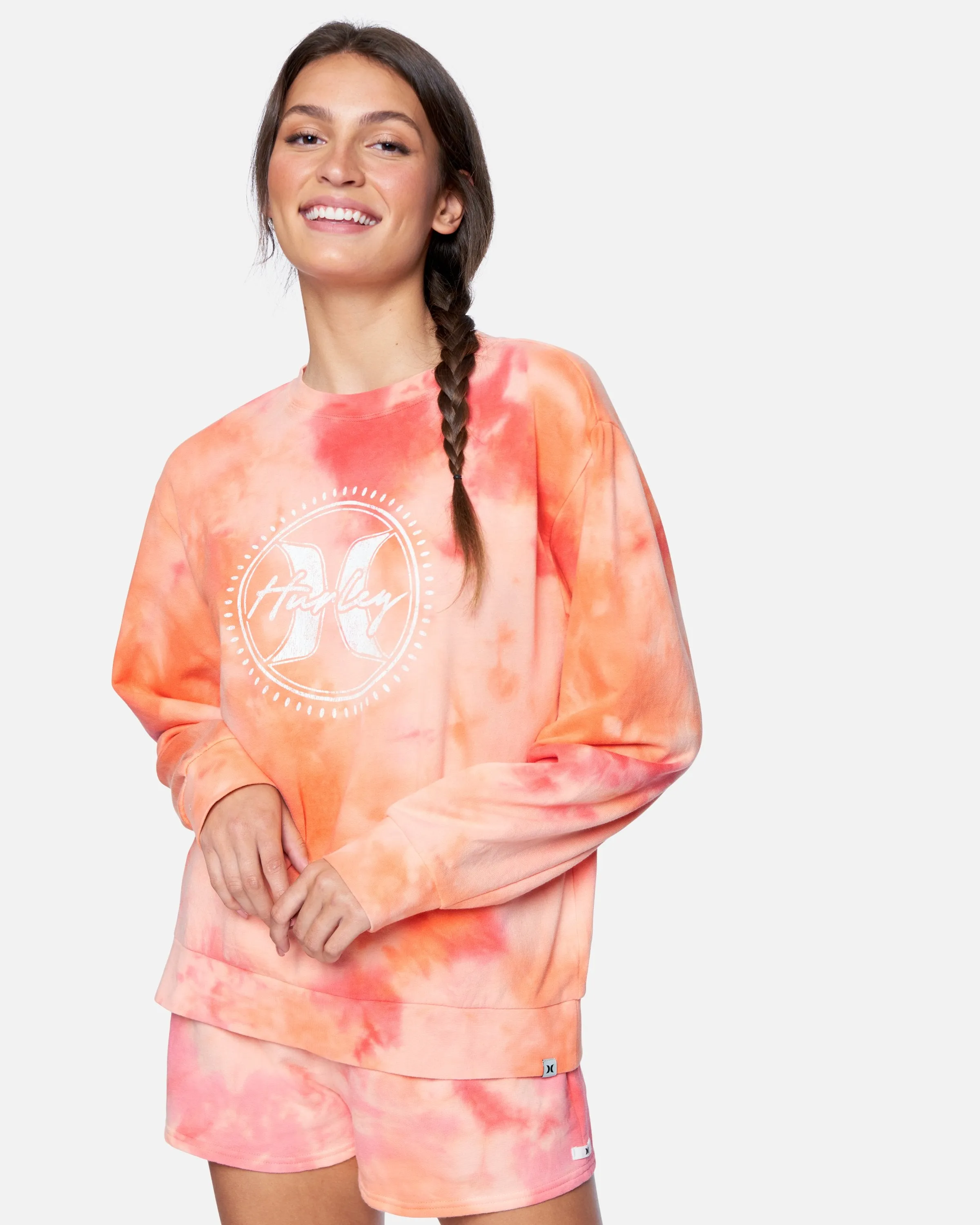 Tie Dye Girlfriend Fleece Top sold by Hurley