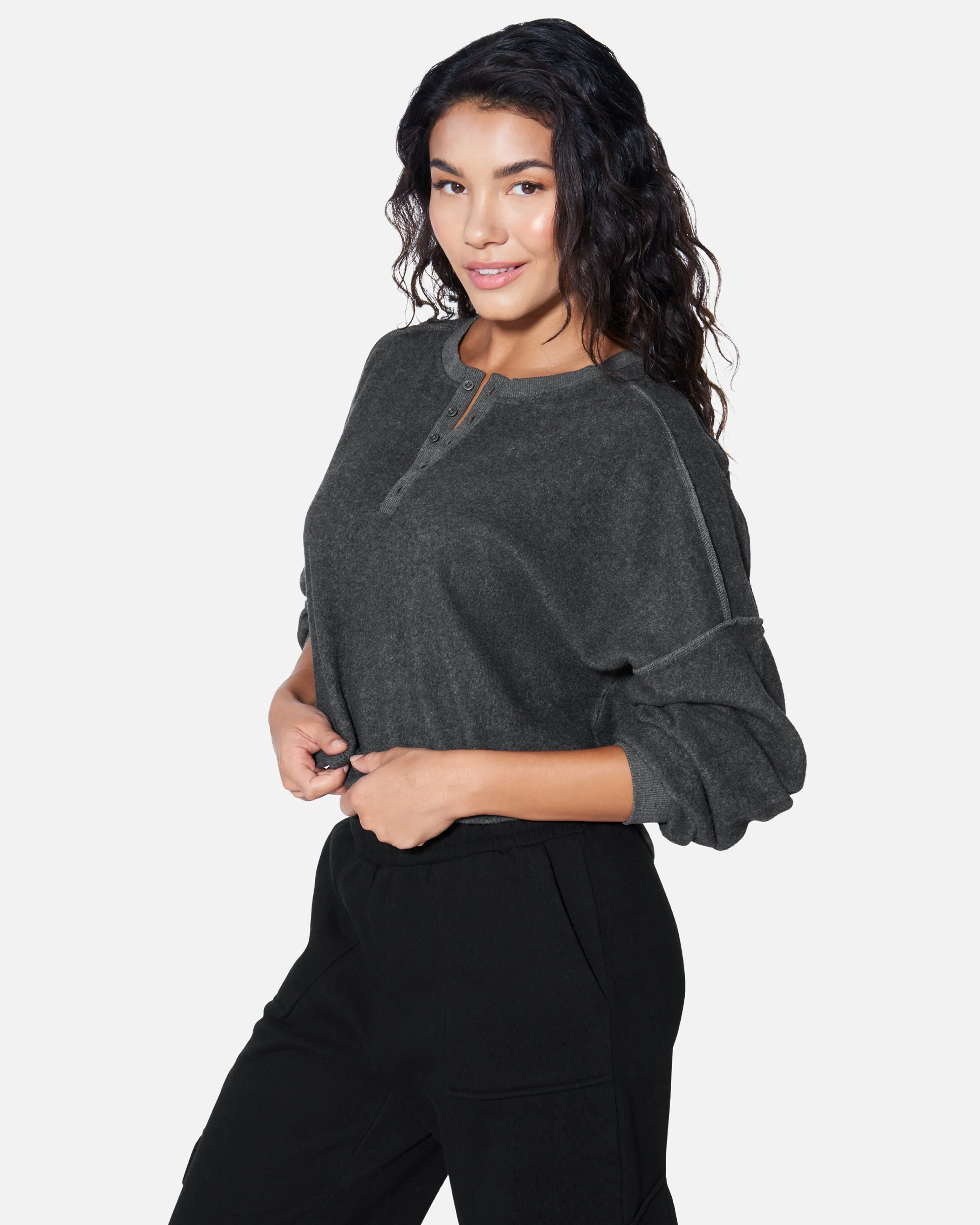 ESSENTIAL ALL TIME FAVORITE HENLEY LONG SLEEVE TOP sold by Hurley product image thumbnail 3