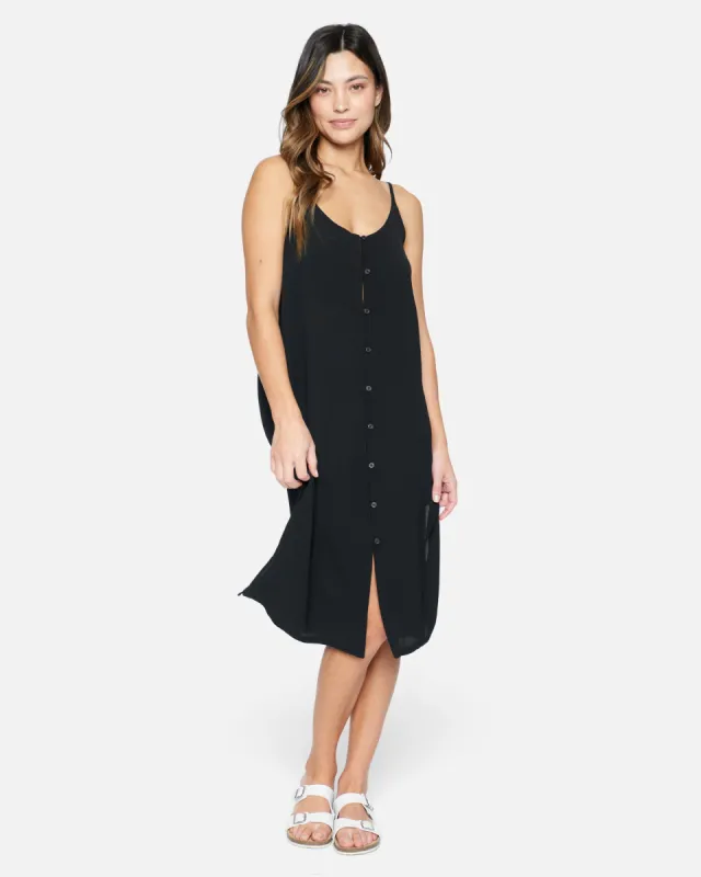Solid Button Front Midi Dress sold by Hurley