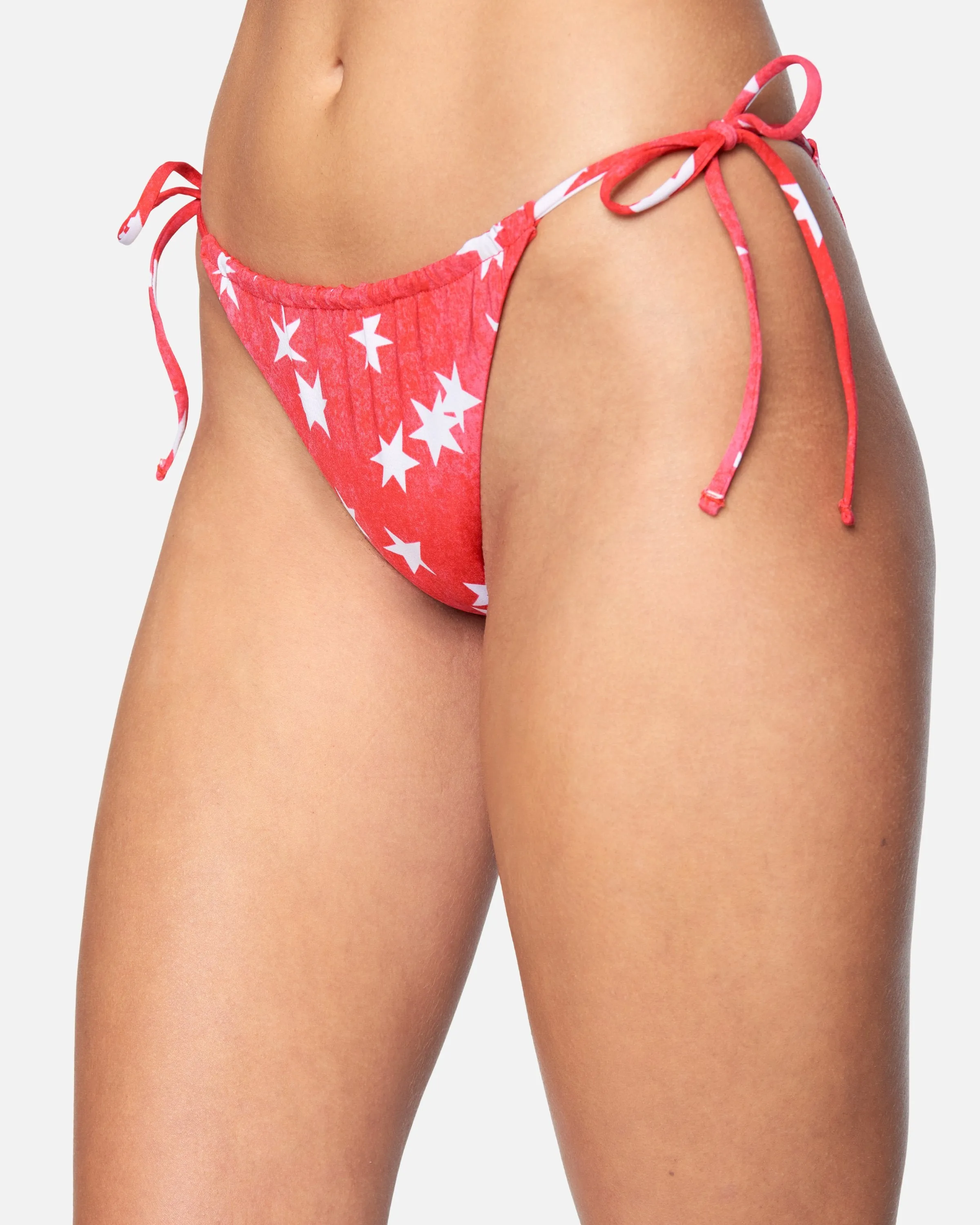 Star Spangled Reversible Slider Tie Side Cheeky Bikini Bottom sold by Hurley product image thumbnail 3