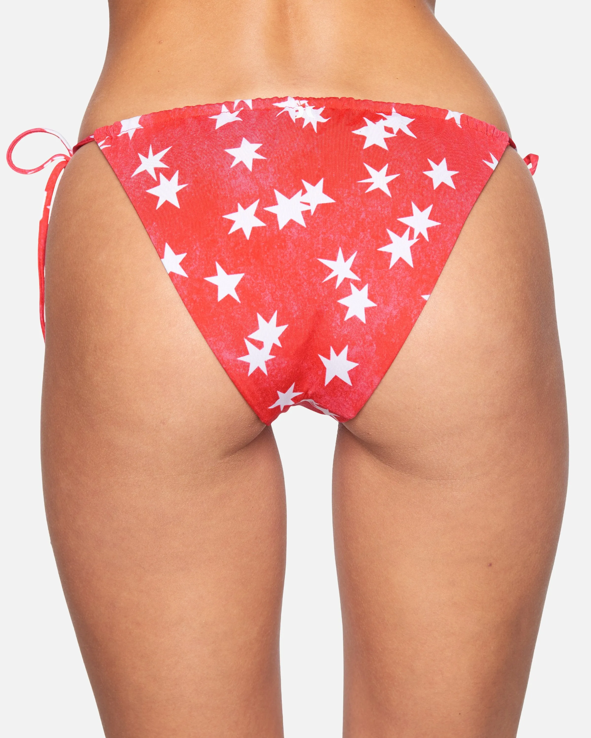 Star Spangled Reversible Slider Tie Side Cheeky Bikini Bottom sold by Hurley product image thumbnail 4