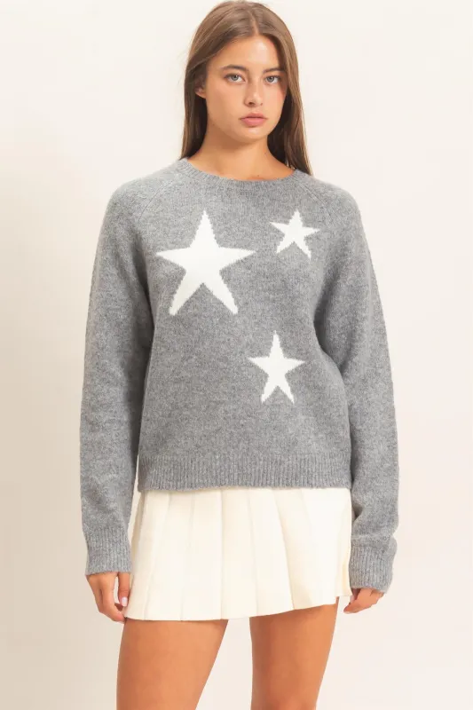 Star Crew Neck Sweater made by Double Zero