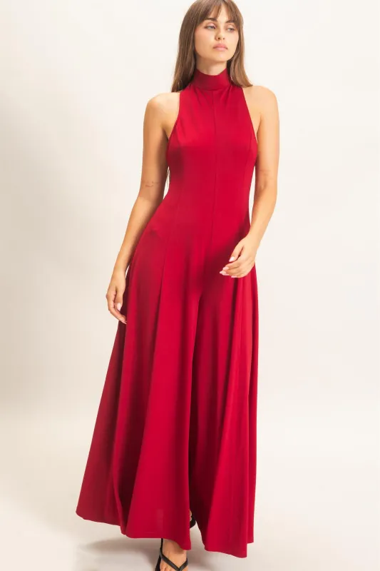 Sleeveless Halter Neck Jumpsuit made by HYFVE