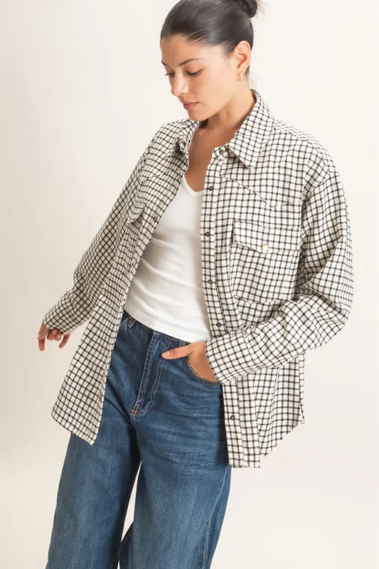 Plaid Button-Up Shirt made by HYFVE