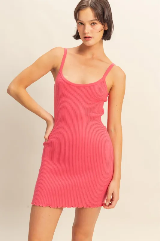 Ribbed Knit Sleeveless Bodycon Mini Dress made by Double Zero