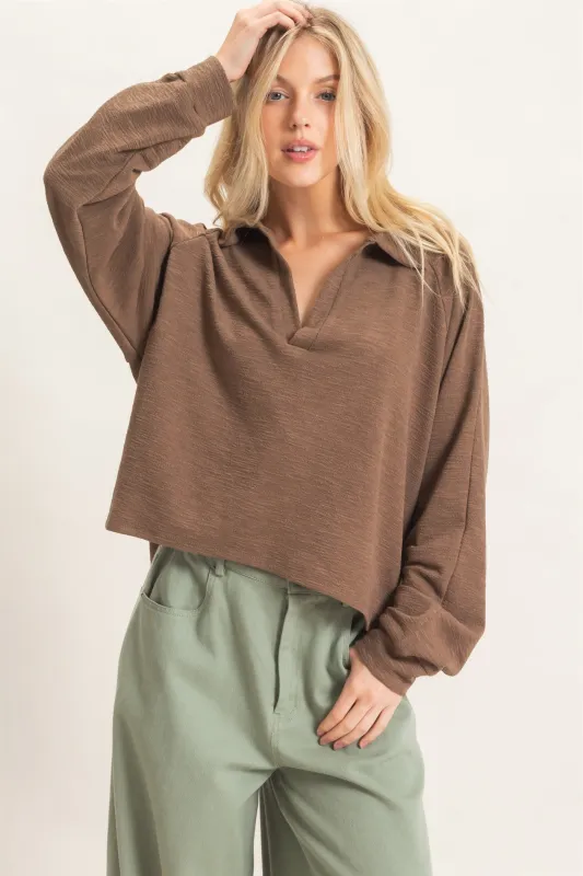 Open Collar Knit Pullover made by HYFVE