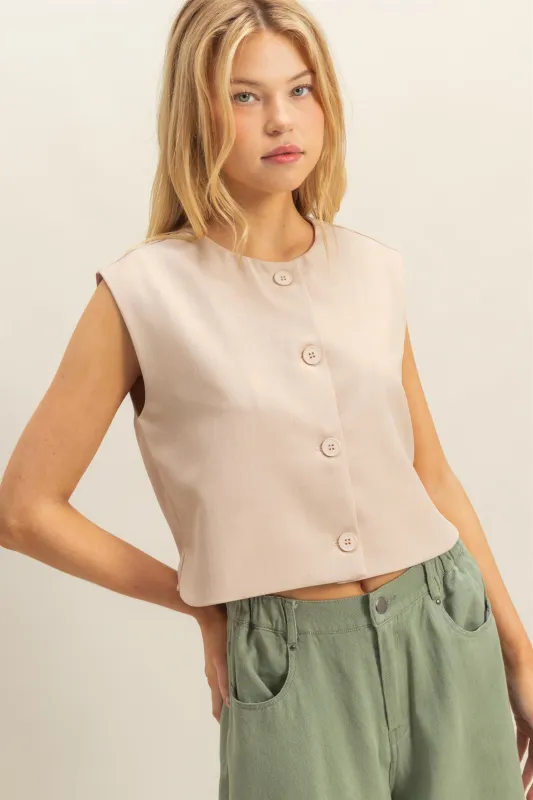 Sleek Sleeveless Vest Top made by HYFVE
