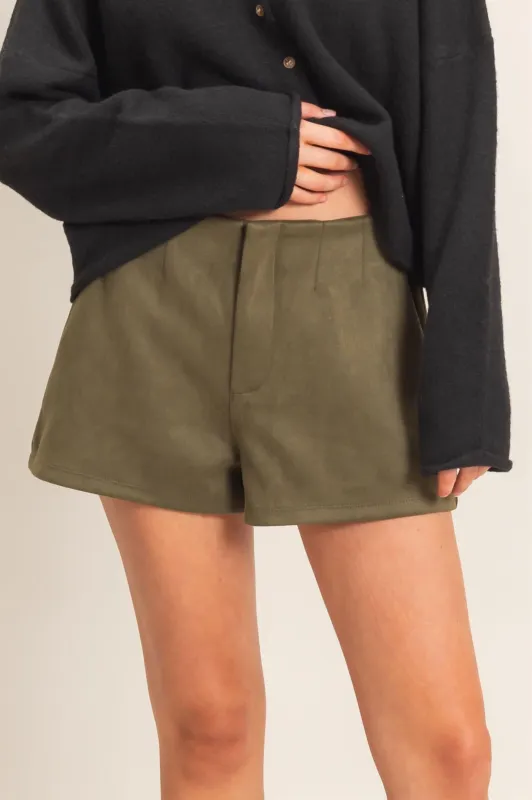 High Waist Suede Shorts made by HYFVE