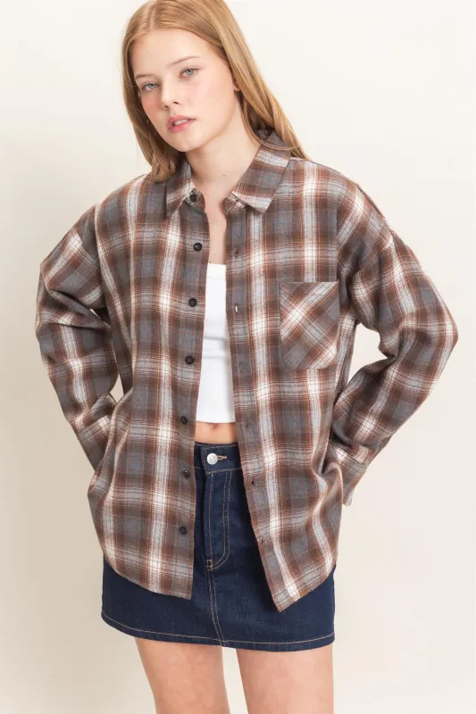 Plaid Button-Up Shirt made by HYFVE