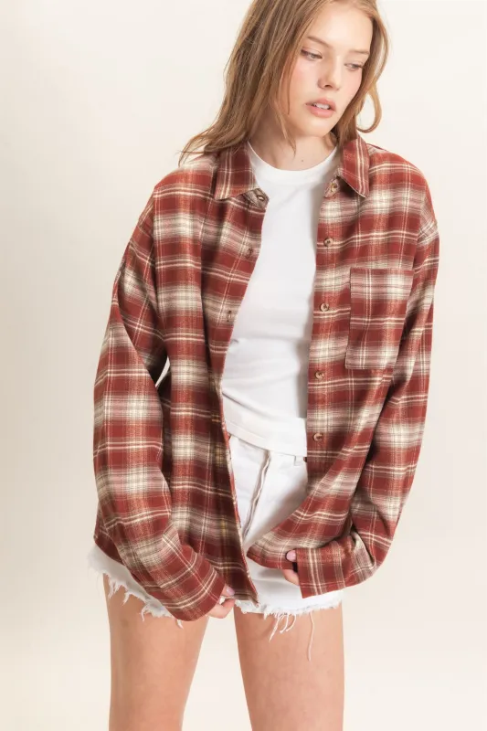 Plaid Button-Up Shirt made by HYFVE