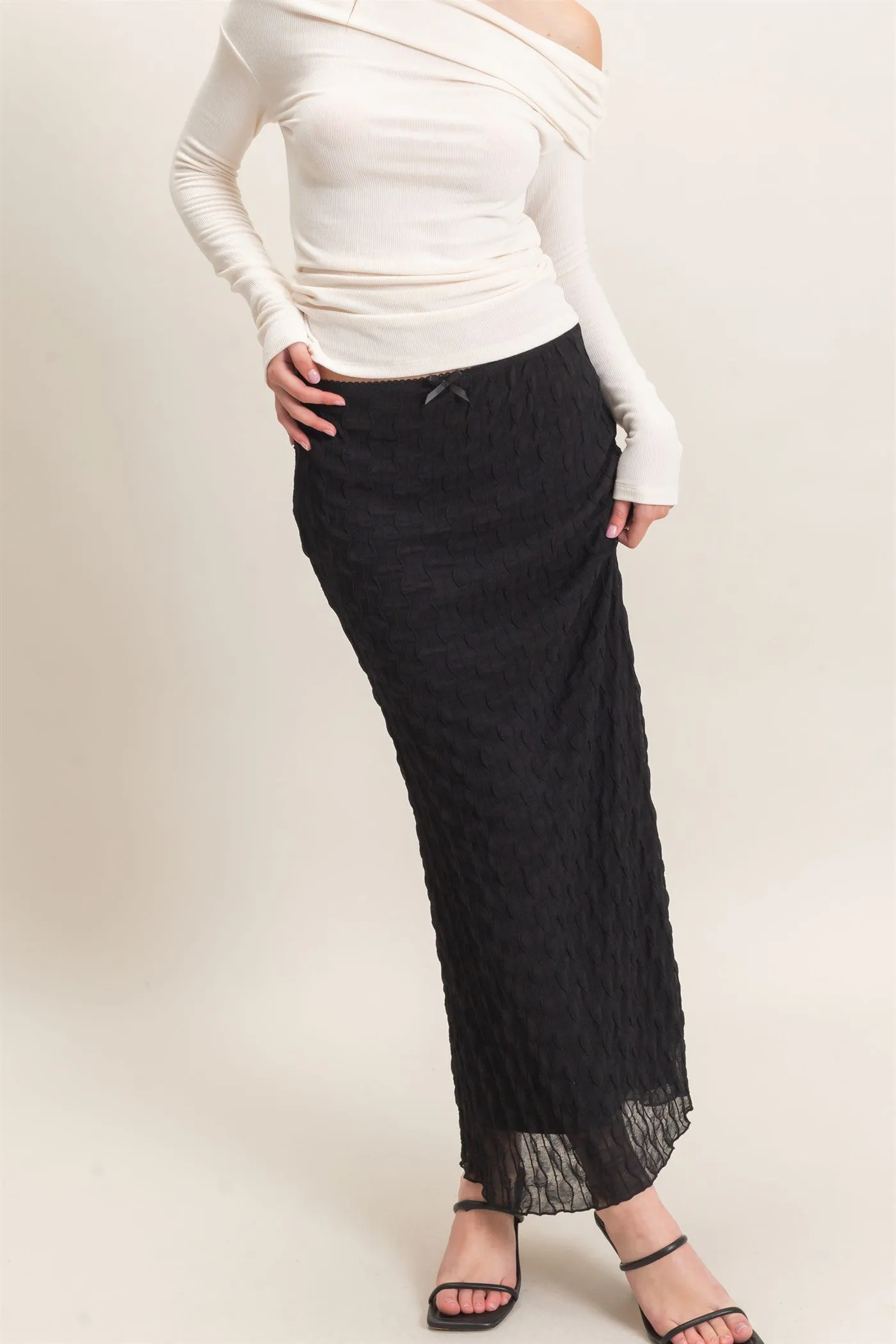 Textured Maxi Skirt sold by HYFVE product image thumbnail 3