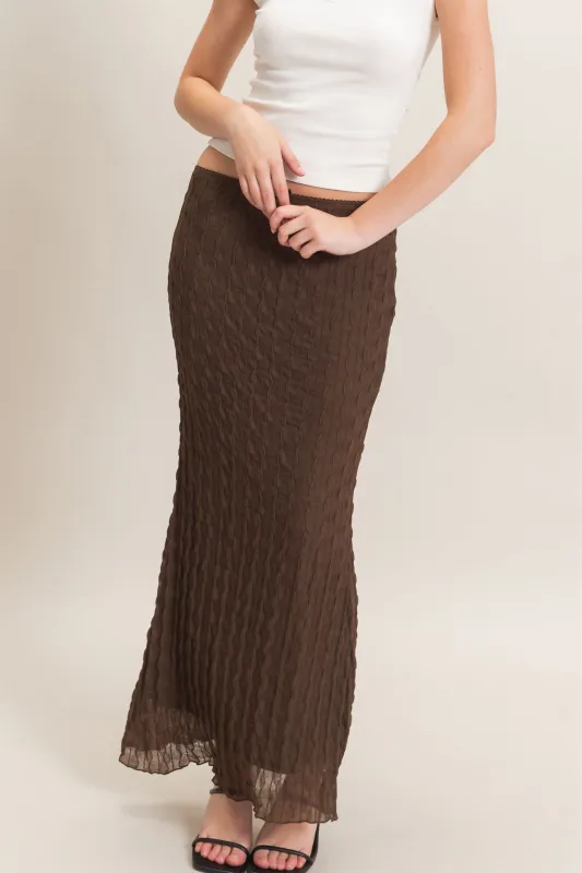 Textured Maxi Skirt made by HYFVE