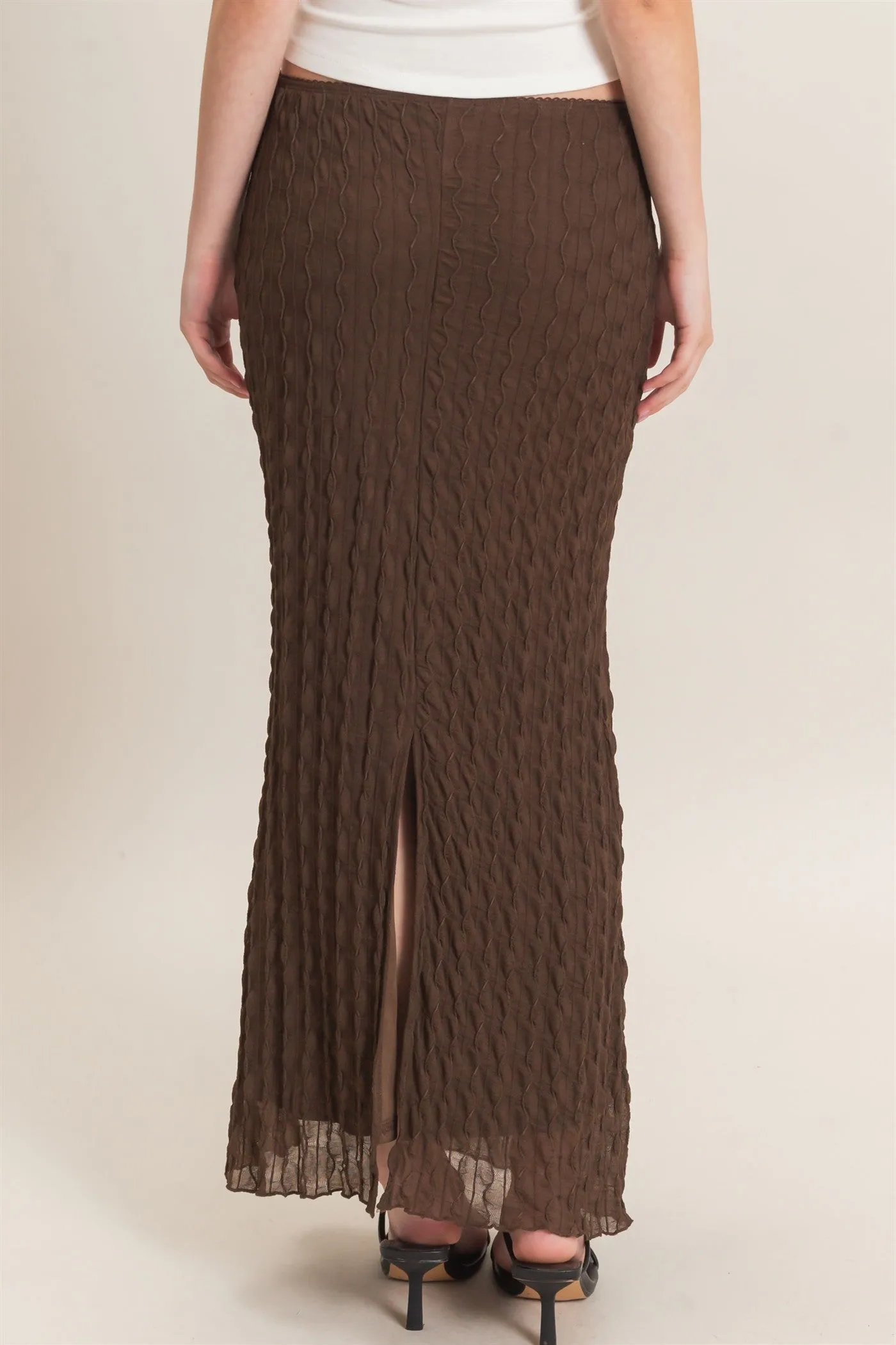 Textured Maxi Skirt sold by HYFVE product image thumbnail 5