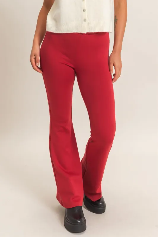 Flared Elastic Waist Pants made by Double Zero