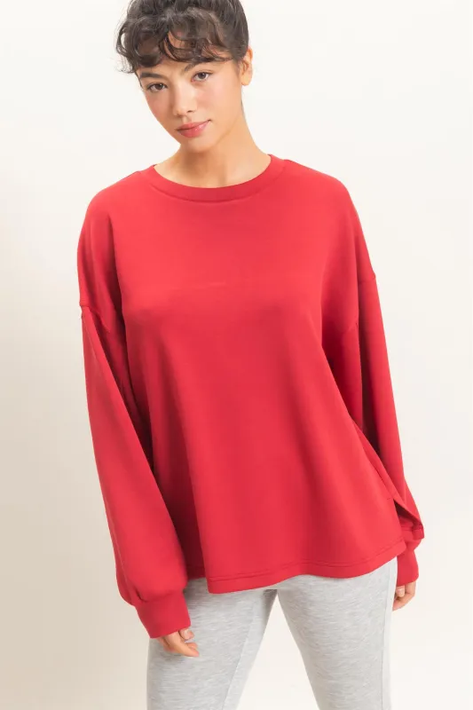 Oversized Crew Neck Top made by Double Zero