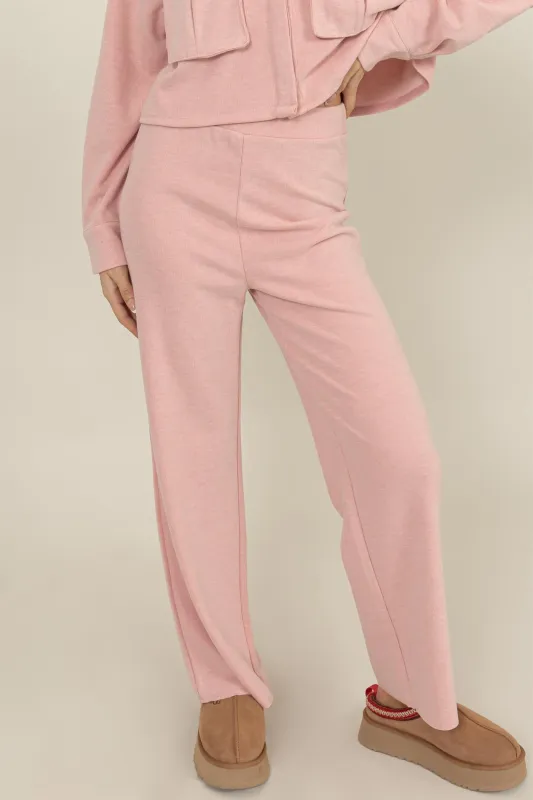 Ribbed Knit Wide-Leg Pants made by HYFVE