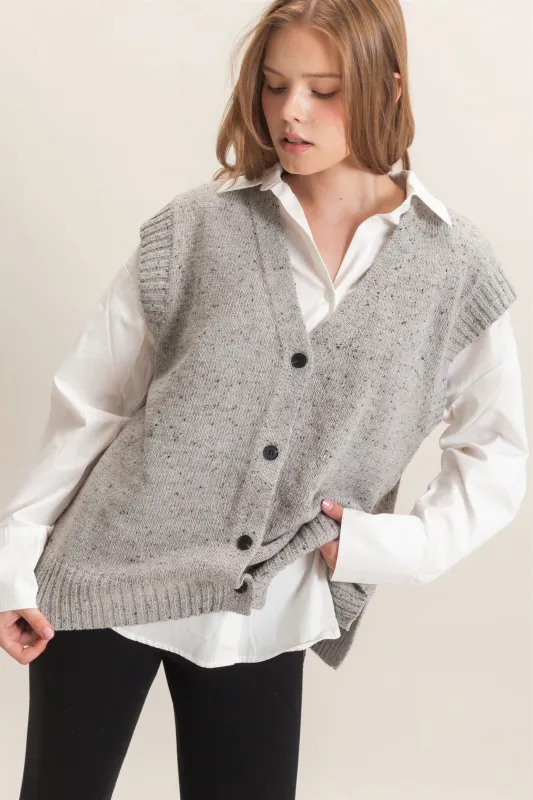 V-Neck Knit Vest made by HYFVE