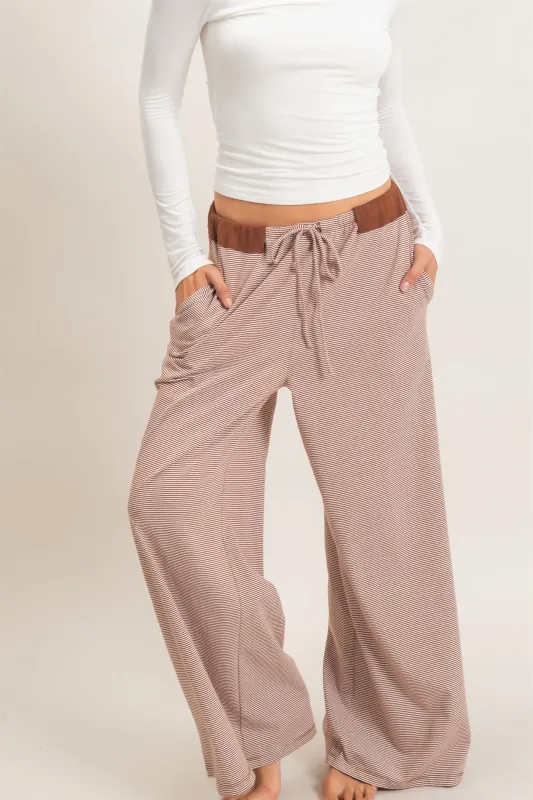Striped Wide-Leg Pants made by HYFVE