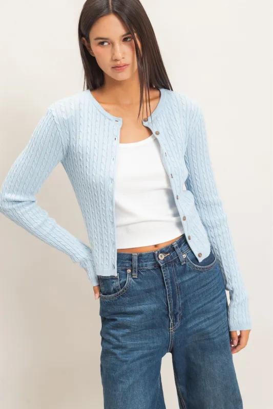 Cable Knit Cardigan made by Double Zero
