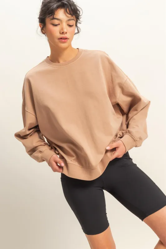 Warm Long Sleeve French Terry Sweatshirt made by Double Zero