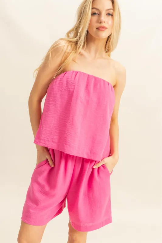 Tube Top And Flowy Shorts Set made by HYFVE
