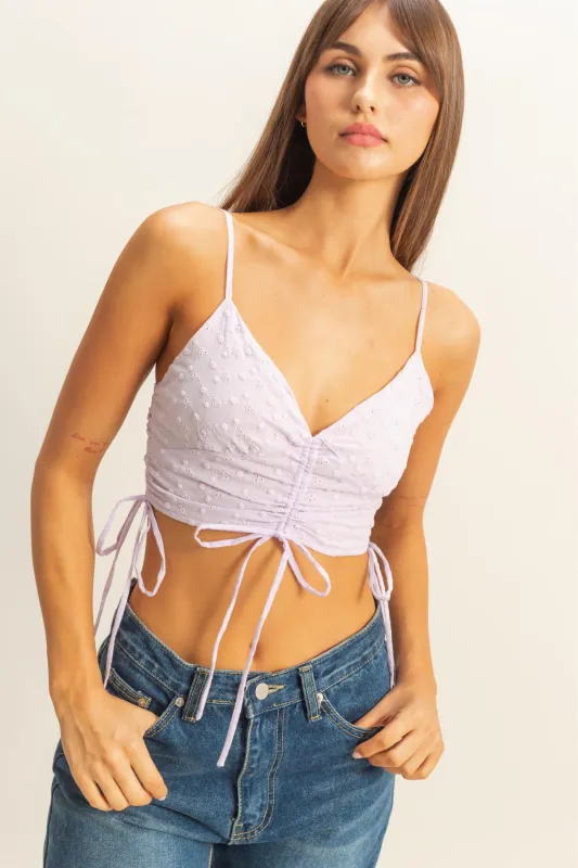 Drawstring Detail Crop Cami Top made by HYFVE