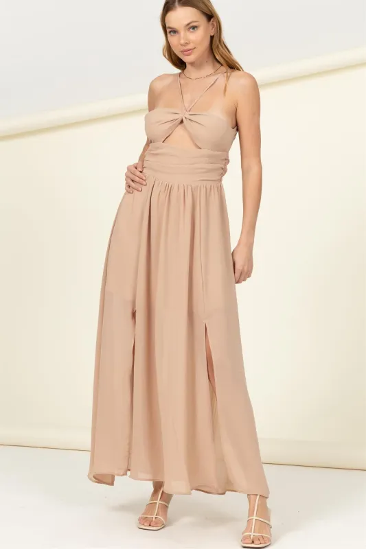 Light Up The Night Cutout Maxi Dress made by HYFVE