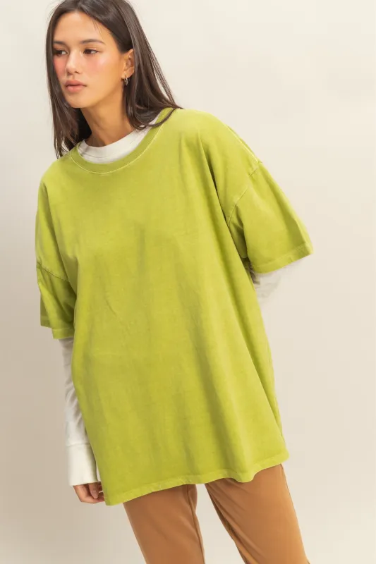 Oversized Crew Neck Top made by Double Zero