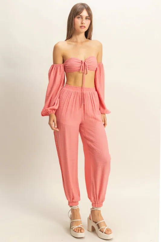 Halter Crop Top And Pants Set made by HYFVE
