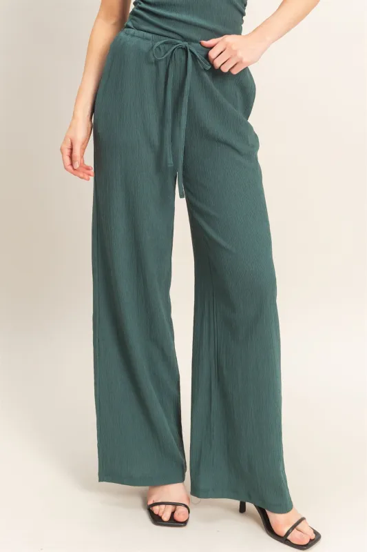Elastic Waist Wide-Leg Pants made by HYFVE