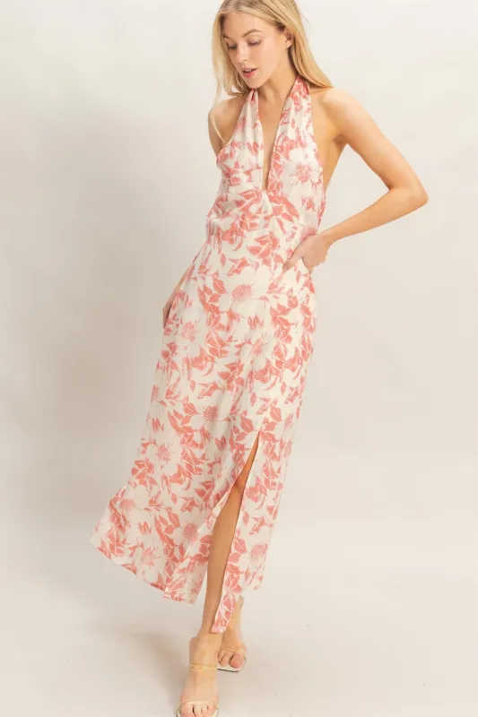 Floral Halter Neck Dress made by HYFVE