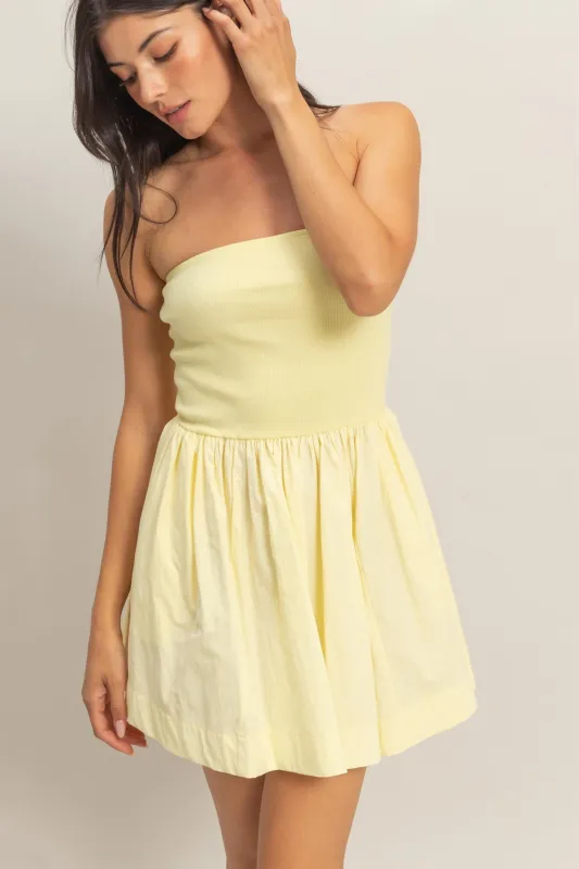 Strapless Flowy Mini Dress made by Double Zero