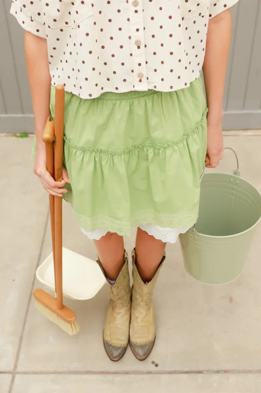 Smocked Waist Layered Skirt made by HYFVE