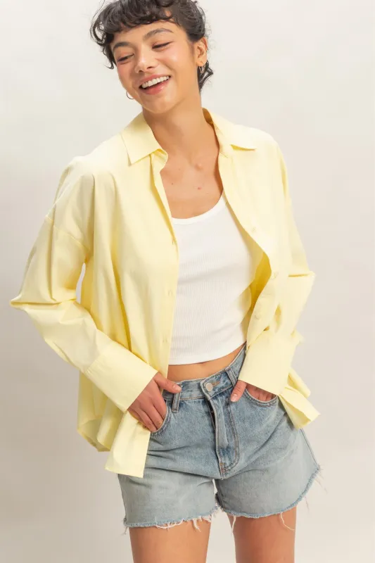 Button Up Poplin Shirt made by Double Zero