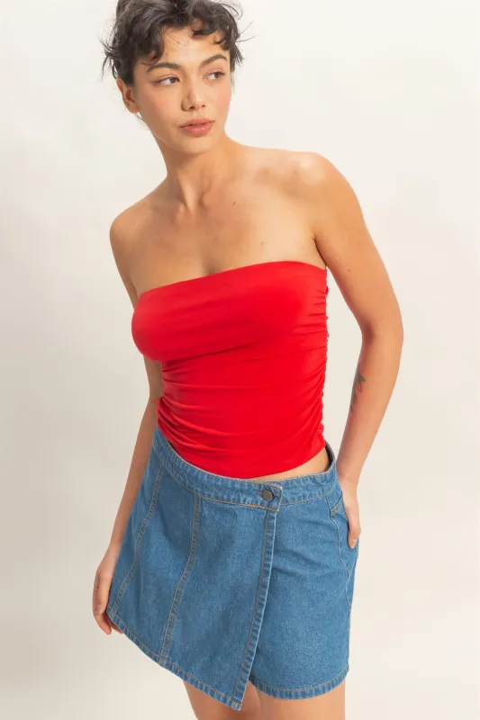 Ruched Bandeau Top made by Double Zero