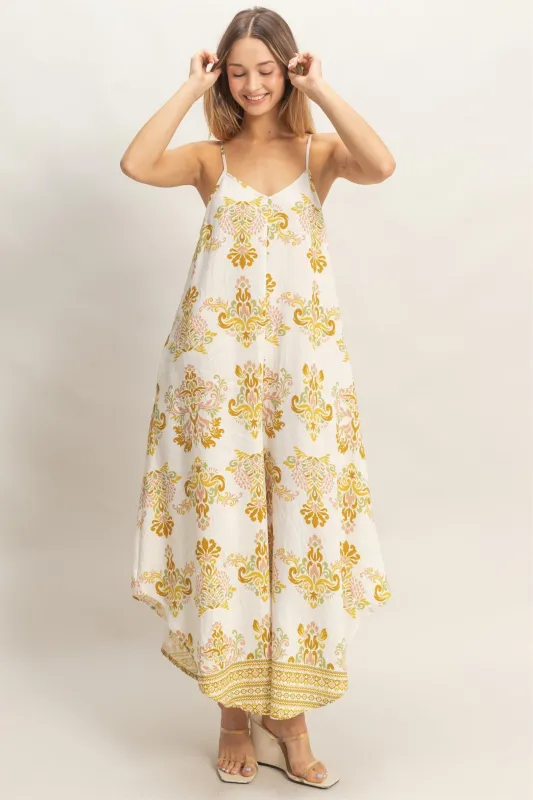Floral Print Spaghetti Jumpsuit made by HYFVE