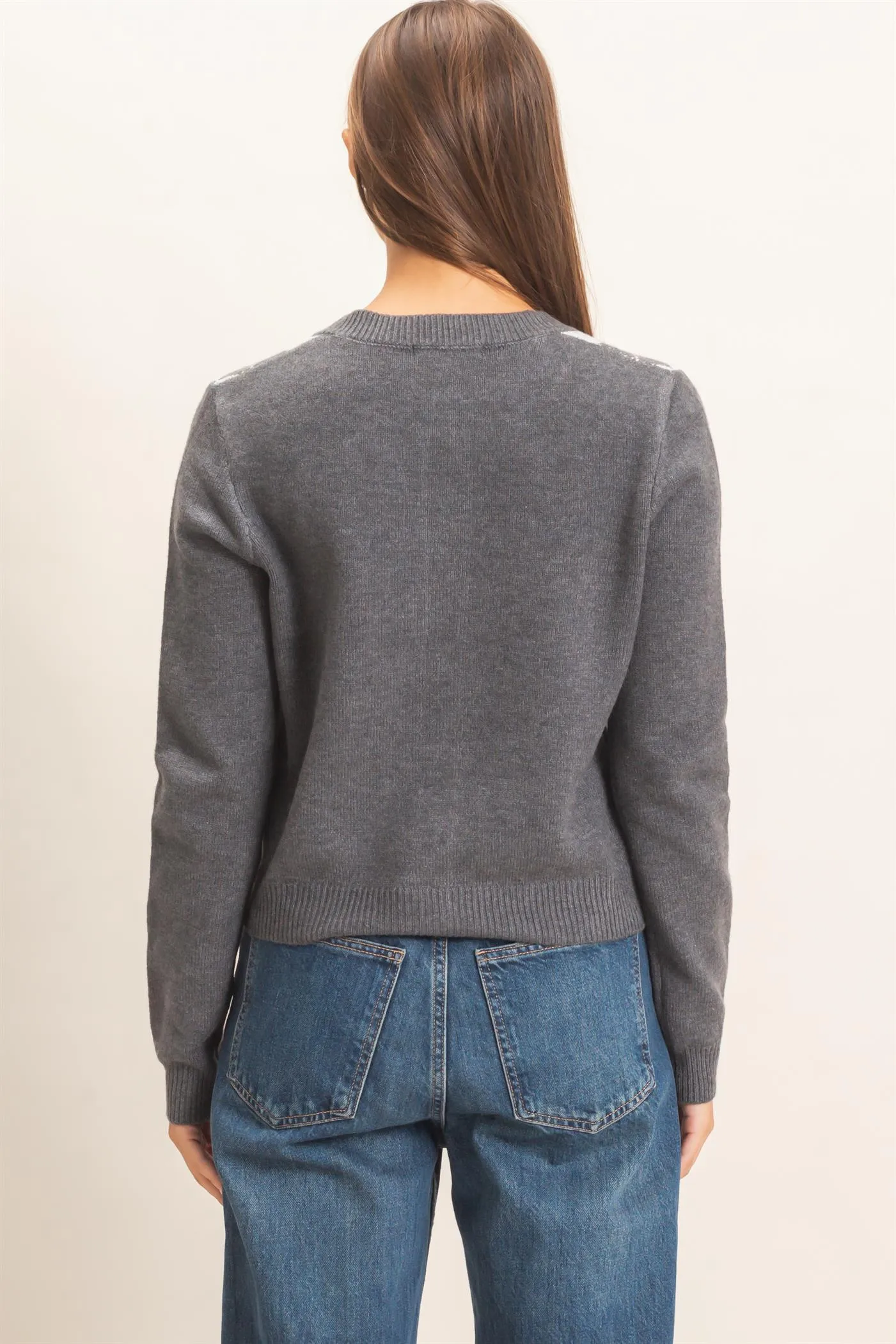 Argyle Pattern Cardigan sold by HYFVE product image thumbnail 3