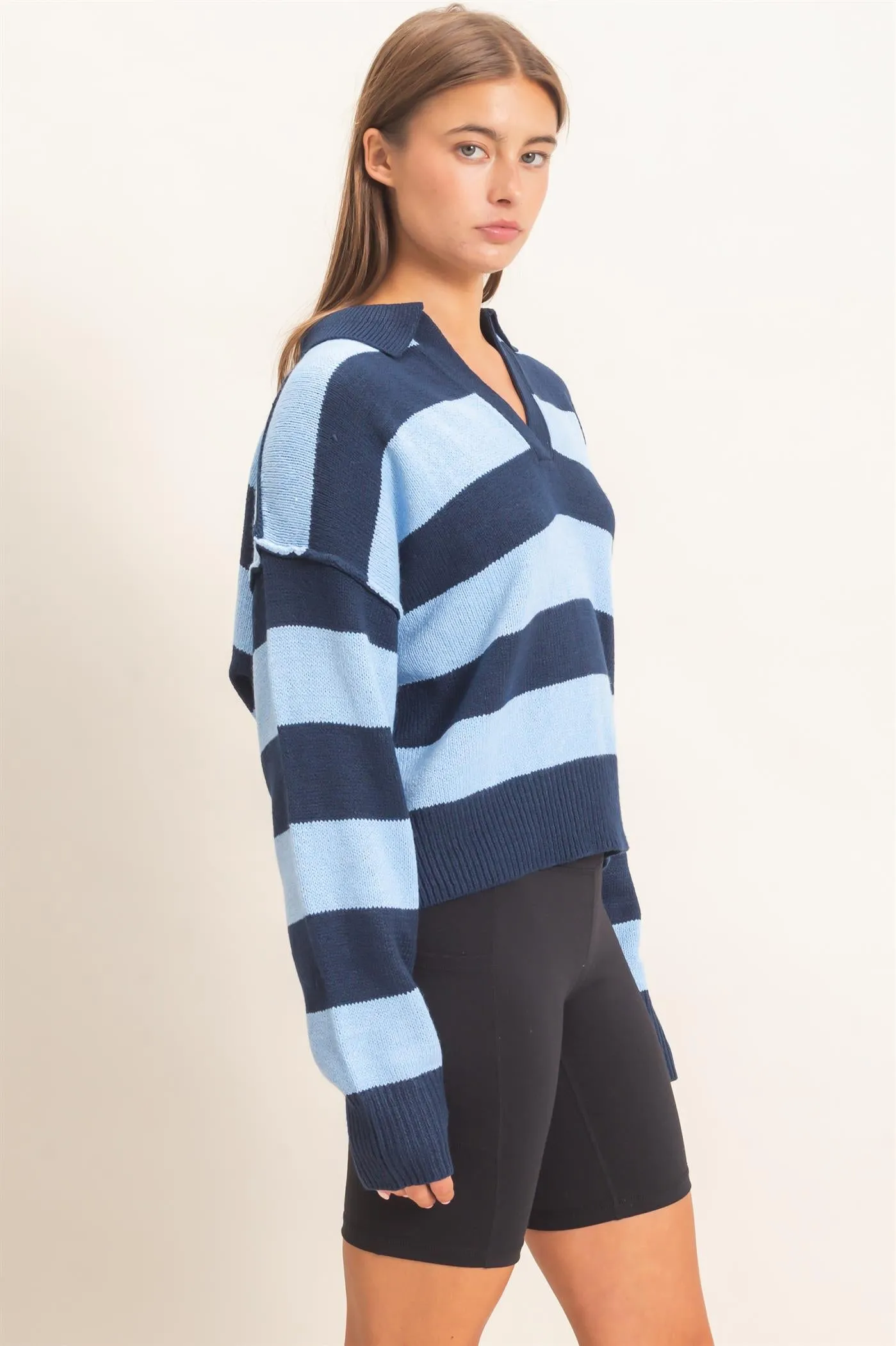 Rugby Stripe Polo Sweater sold by HYFVE product image thumbnail 2