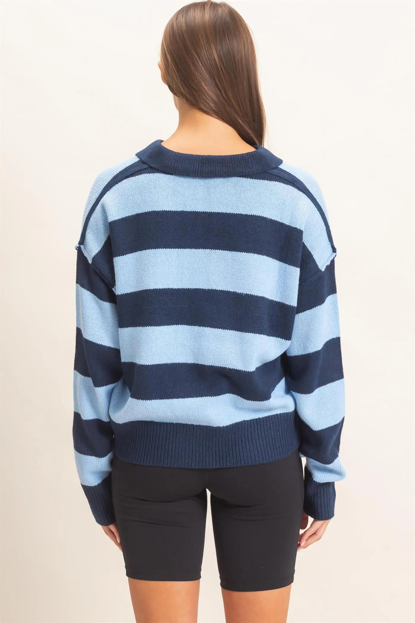 Rugby Stripe Polo Sweater sold by HYFVE product image thumbnail 3
