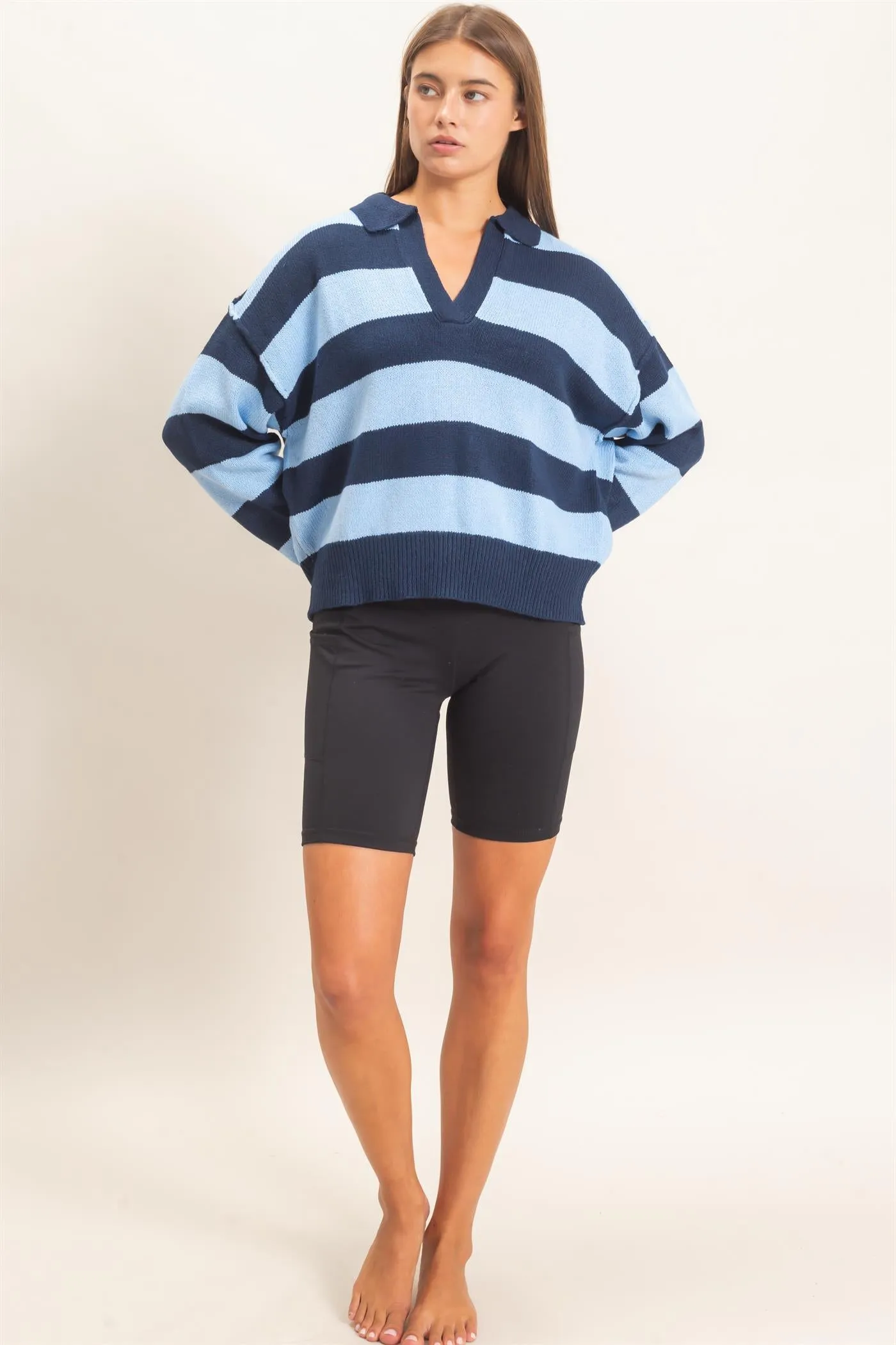 Rugby Stripe Polo Sweater sold by HYFVE product image thumbnail 4