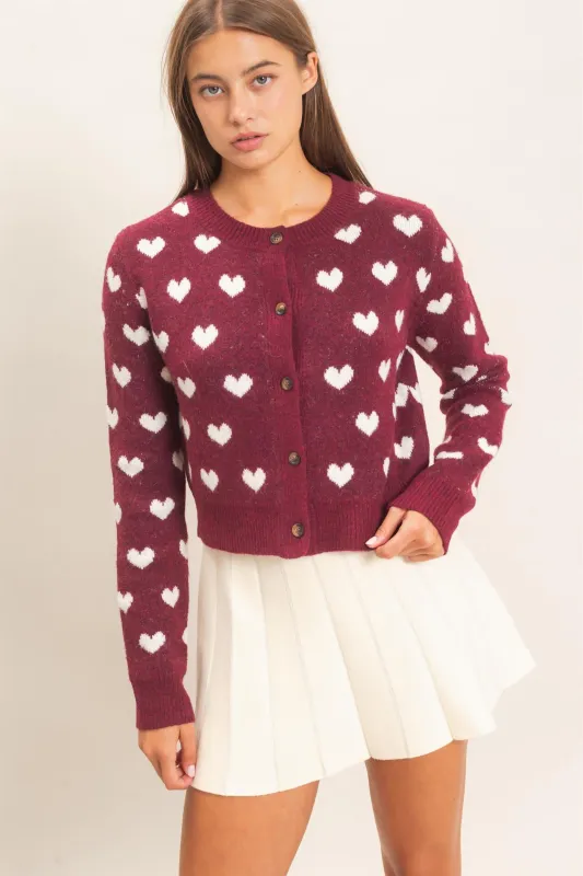 Heart Pattern Cardigan made by Double Zero