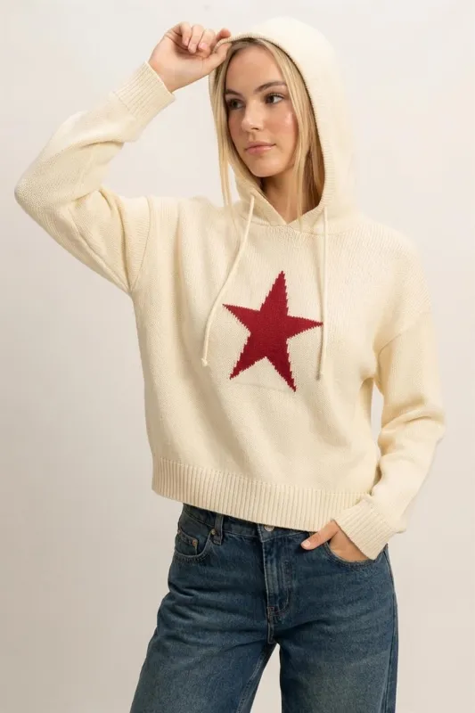 Star Hooded Sweater made by Double Zero