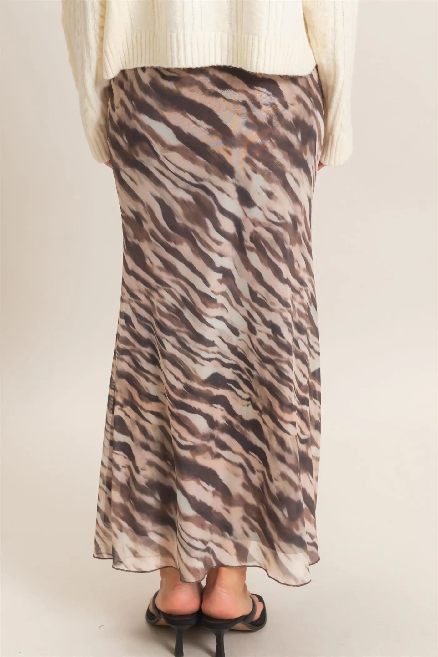 Printed Mesh Maxi Skirt sold by HYFVE product image thumbnail 5