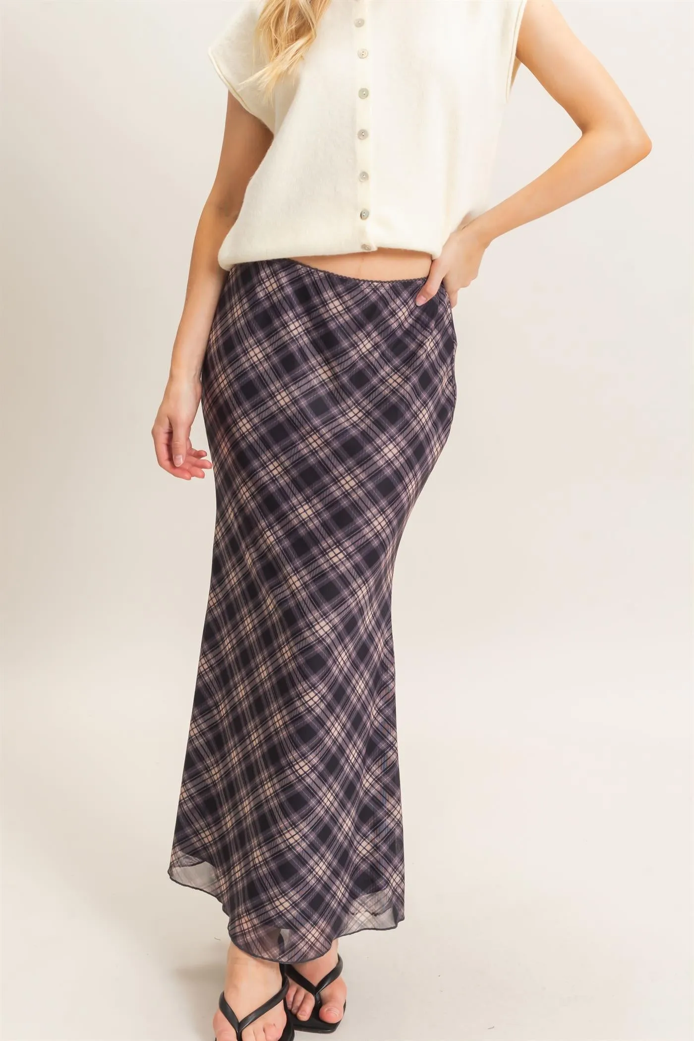 Printed Mesh Maxi Skirt sold by HYFVE product image thumbnail 3