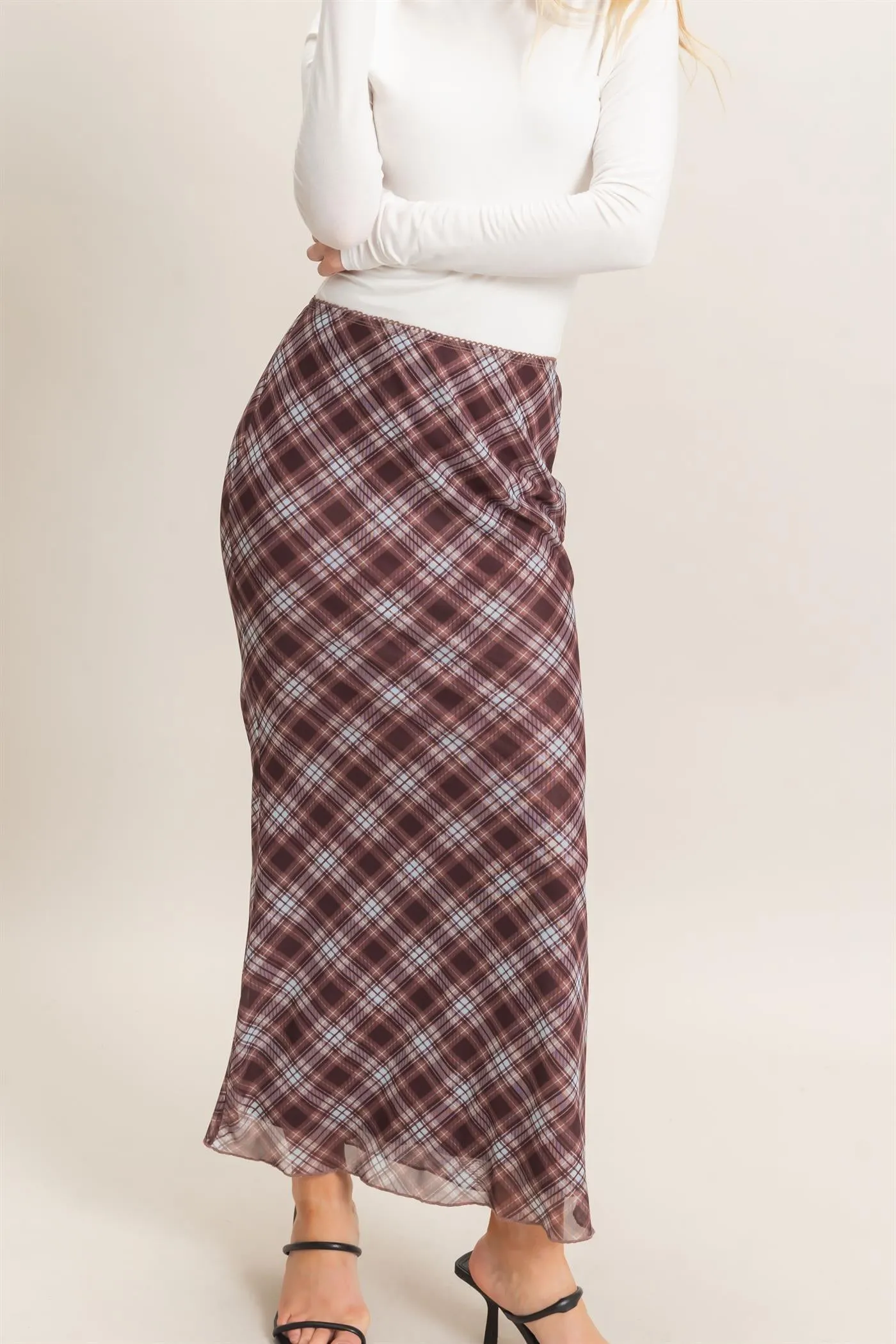 Printed Mesh Maxi Skirt sold by HYFVE product image thumbnail 2