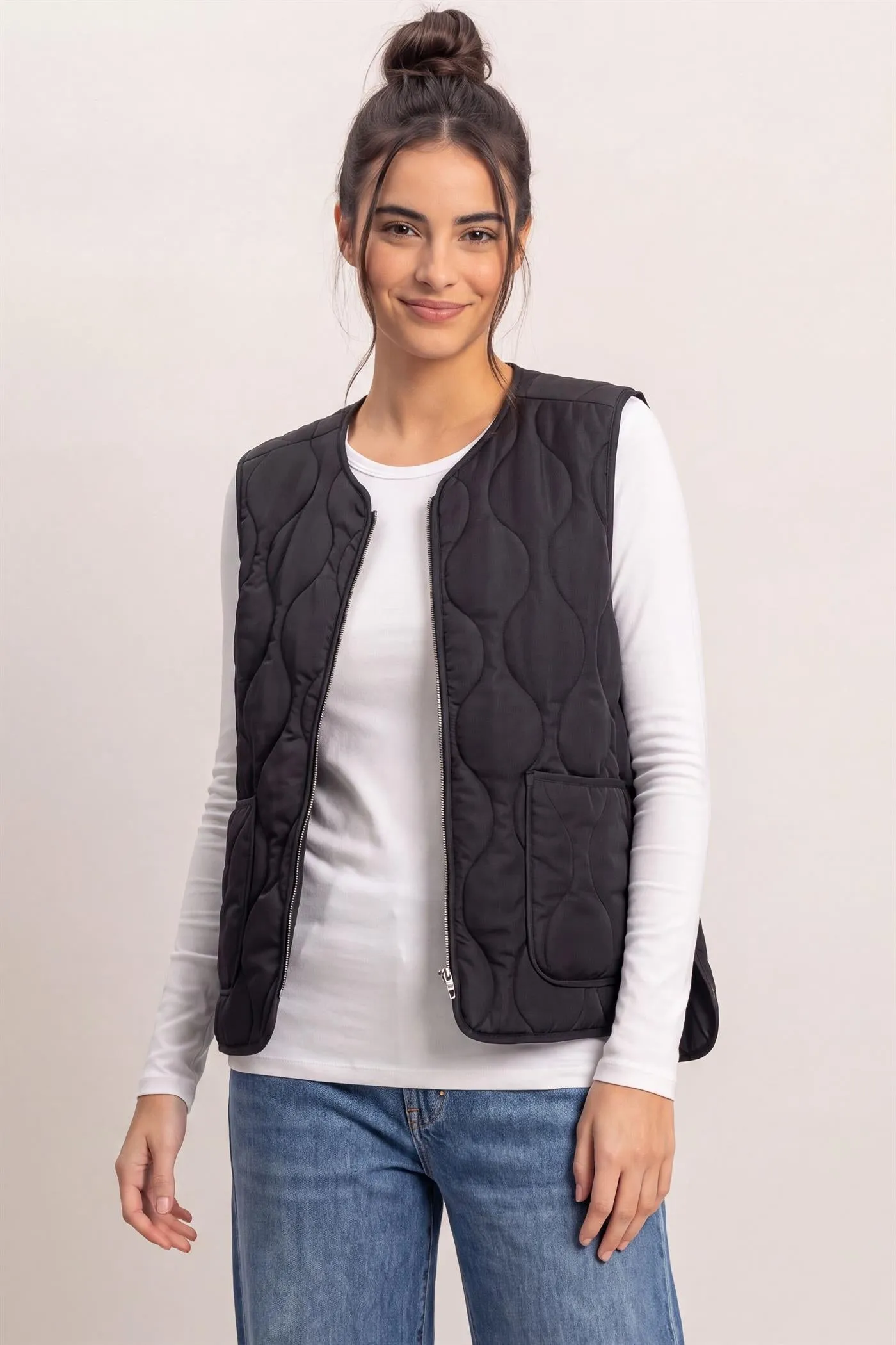 Quilted Vest With Pockets sold by HYFVE product image thumbnail 5