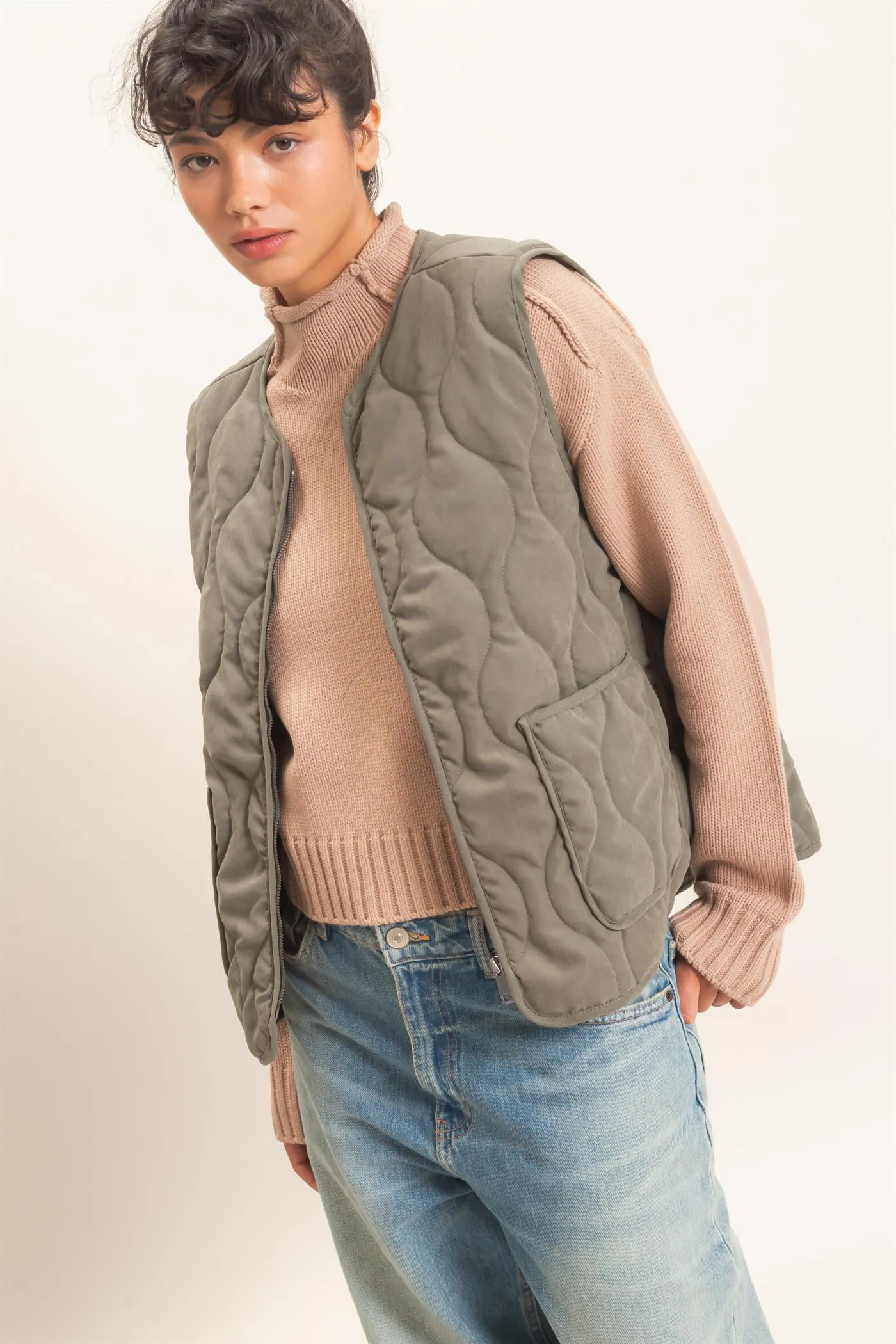 Quilted Vest With Pockets sold by HYFVE product image thumbnail 3