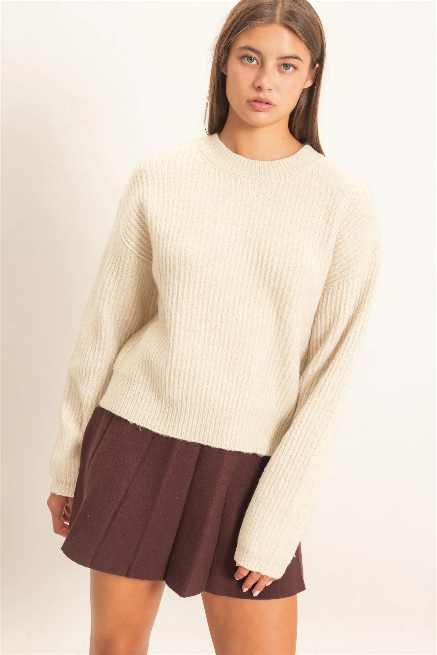 Ribbed Crew Neck Sweater sold by HYFVE product image thumbnail 5