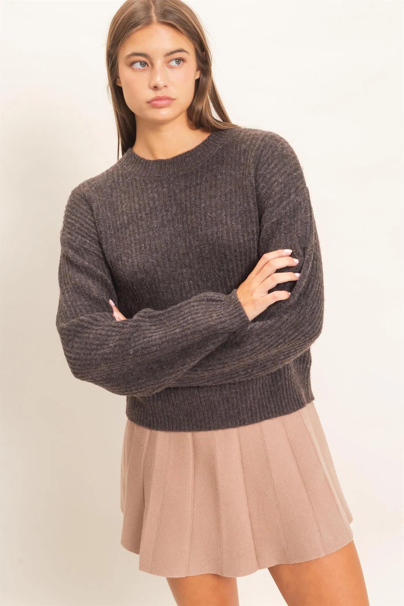 Ribbed Crew Neck Sweater sold by HYFVE product image thumbnail 4